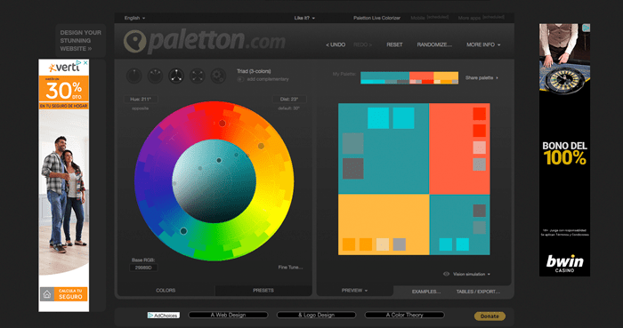 combinar colores paletton